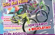 Sorteo de bicicletas en la fiesta del Día del niño